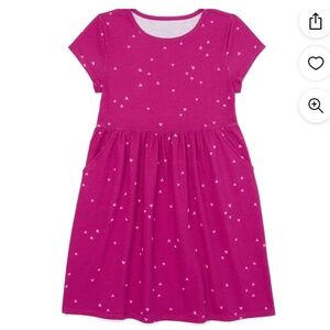 Wonder Nation Girls Orchid Petal Dress W/Pockets Size Medium (7-8) NEW